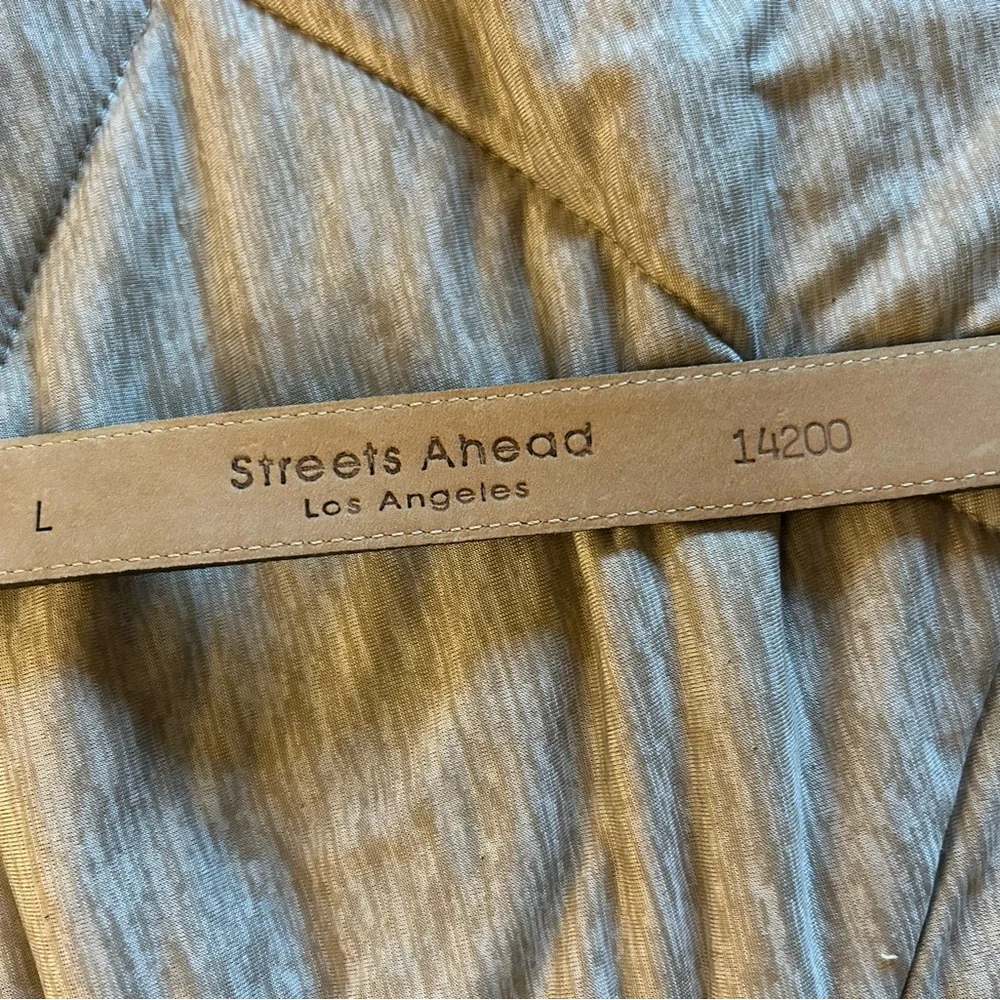 Vintage Streets Ahead Los Angeles Metal and Leather Belt - Picture 2 of 2